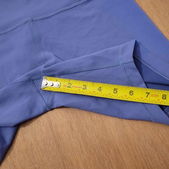 Lululemon Shorts Women 10 Blue Wunder Train 7" Athleisure Sportswear Gym LW7BESS - Picture 11 of 12